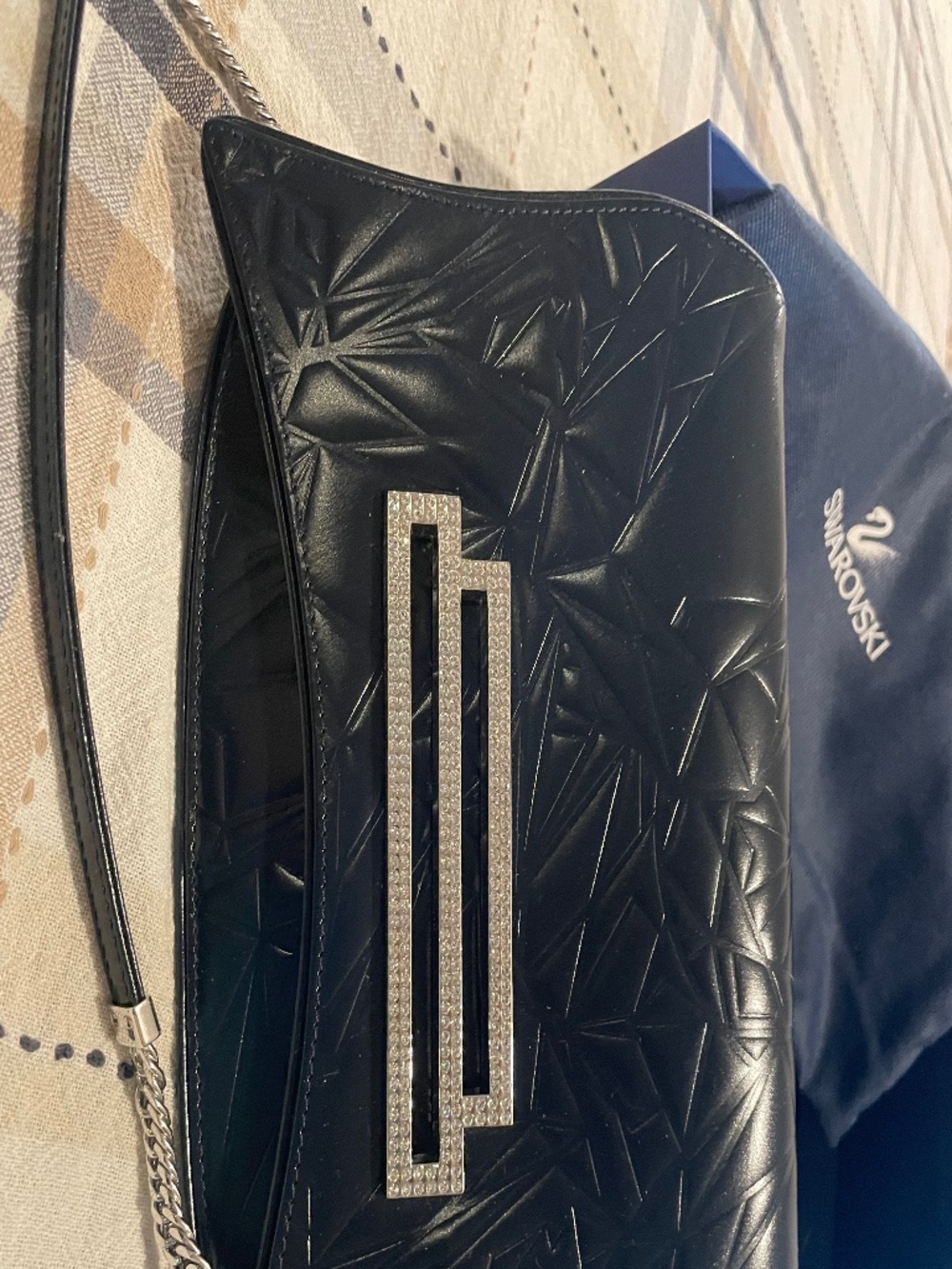 Swarovski Navy Clutch Purse